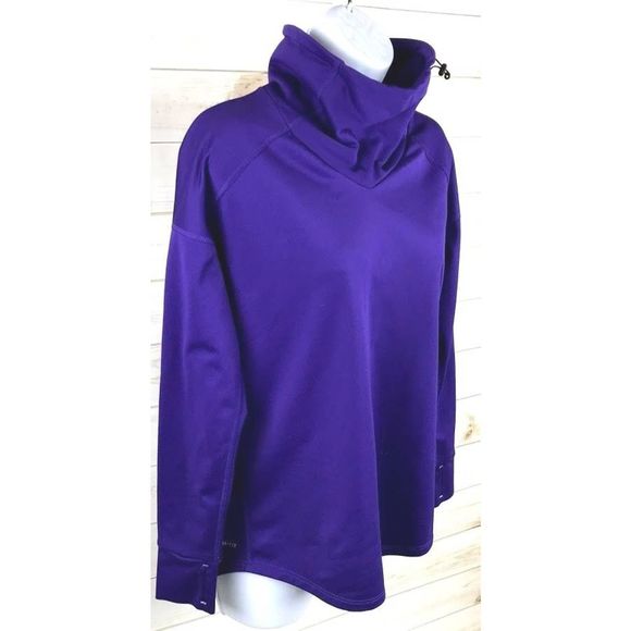 NEW Womens Small NIKE Running Sweatshirt Sweater Pullover Turtle-Neck 659996-547 - Picture 2 of 5